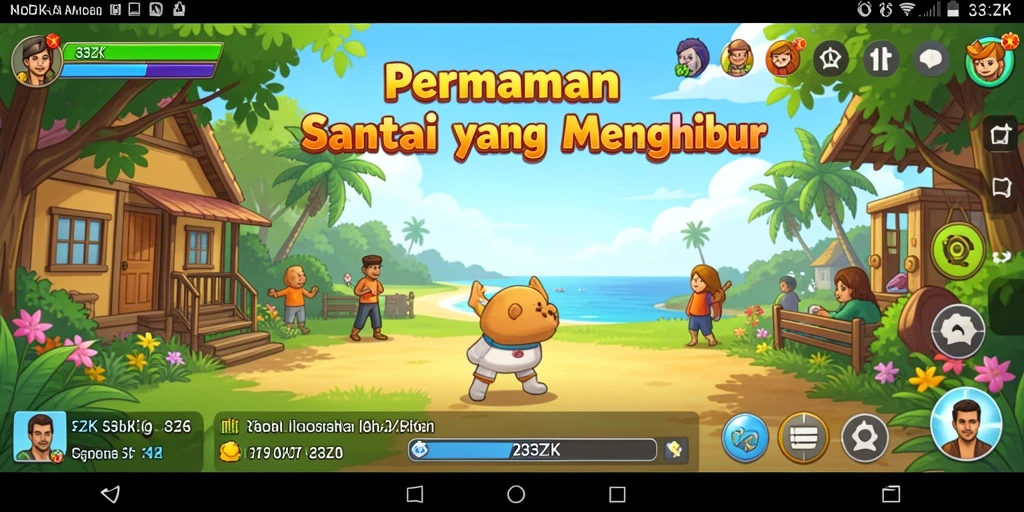 Tampilan gameplay 33ZK yang cerah dan menghibur.