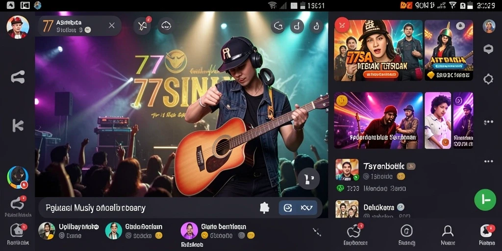 Menampilkan gameplay menyanyi yang seru dan interaktif di 77SINGA.