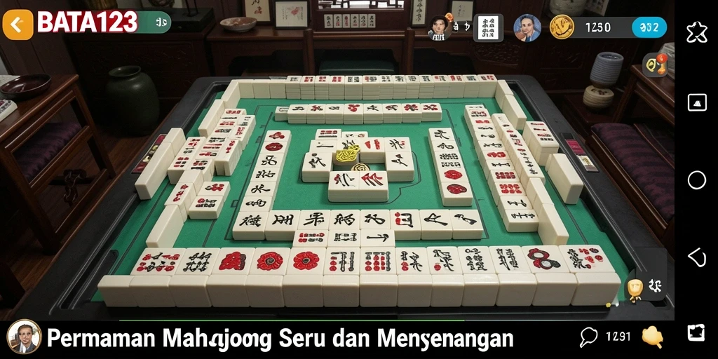 Screenshot utama BATA123 menampilkan gameplay Mahjong yang menarik.