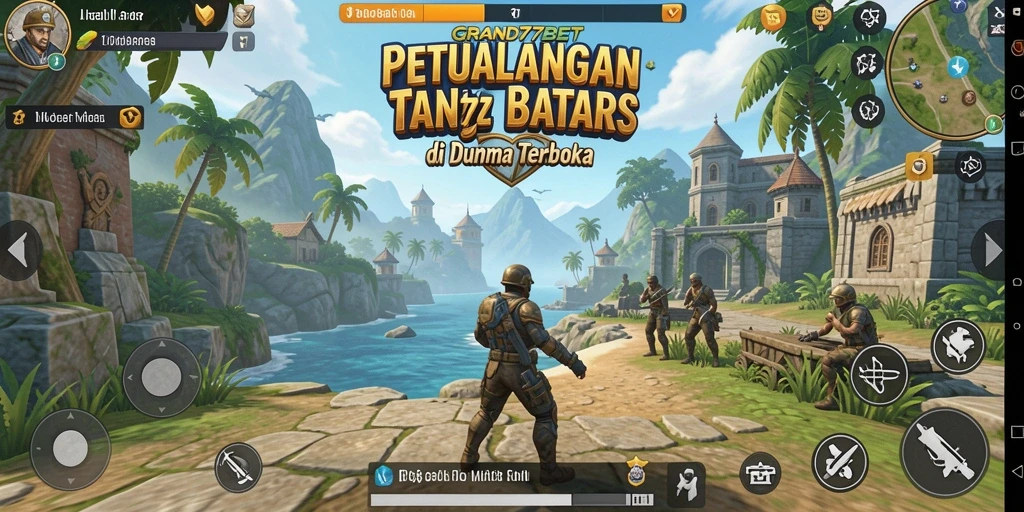 Screenshot gameplay GRAND77BET dengan dunia yang luas dan penuh petualangan.