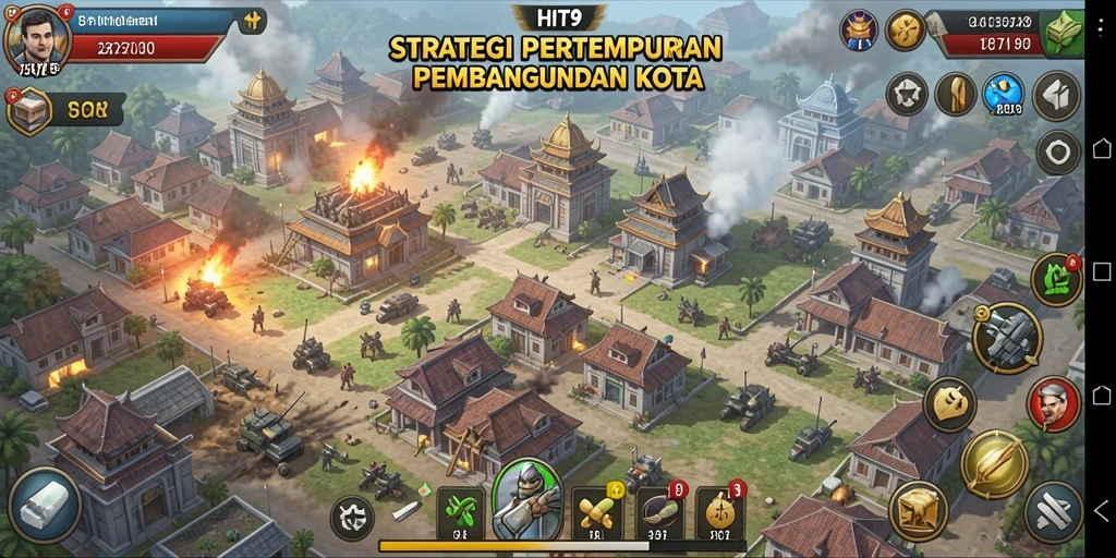 Tampilan gameplay menarik dalam HIT9 dengan elemen SLG.
