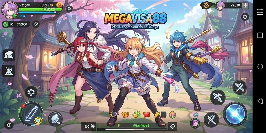 Tampilan gameplay seru dari <strong>MEGAVISA88</strong> di dunia anime.