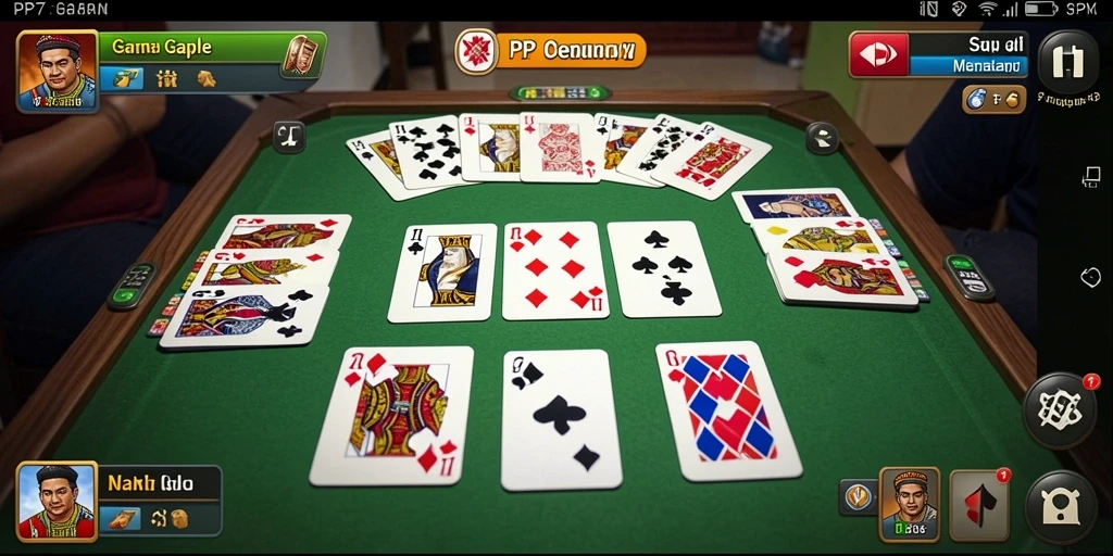 Tampilan gameplay Gaple yang seru dan interaktif di PP7.