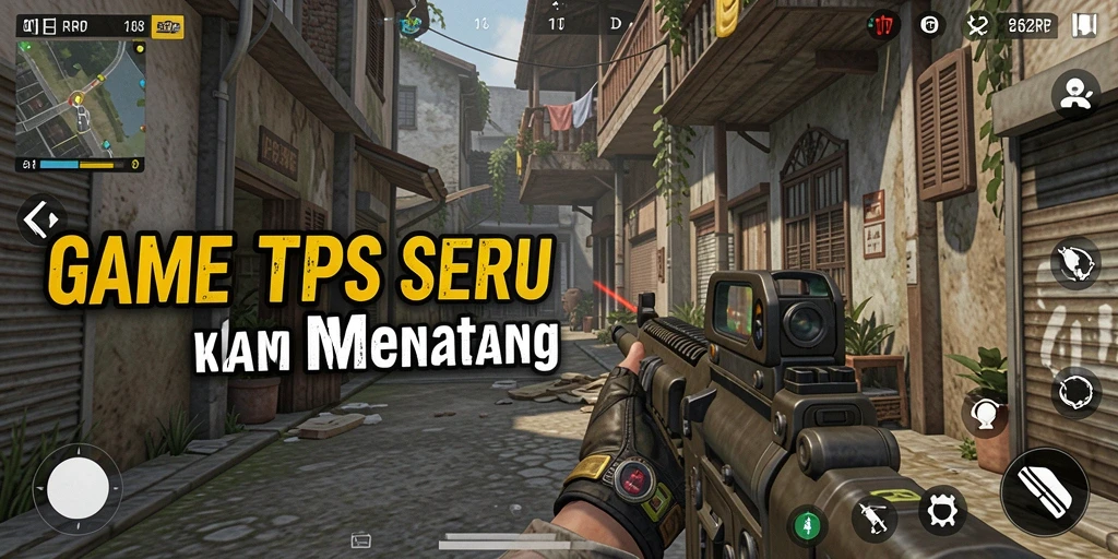 Screenshot menunjukkan aksi intens pertempuran TPS di RP62RP.