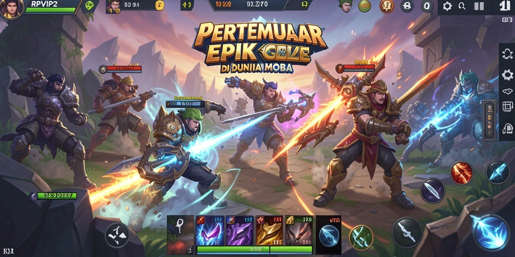 Tampilan gameplay seru di RPVIP2 dengan pertarungan tim langsung.