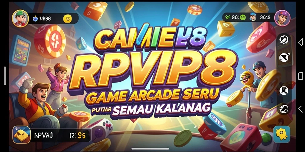Screenshot RPVIP8 menampilkan gameplay menantang dalam suasana arcade.