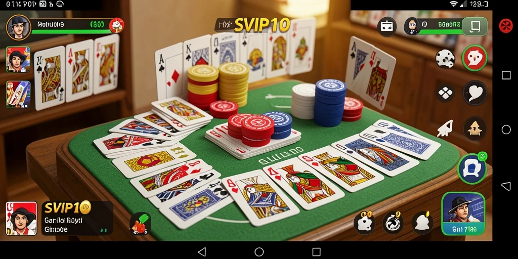Tampilan gameplay seru dalam SVIP10 saat bermain Gaple.