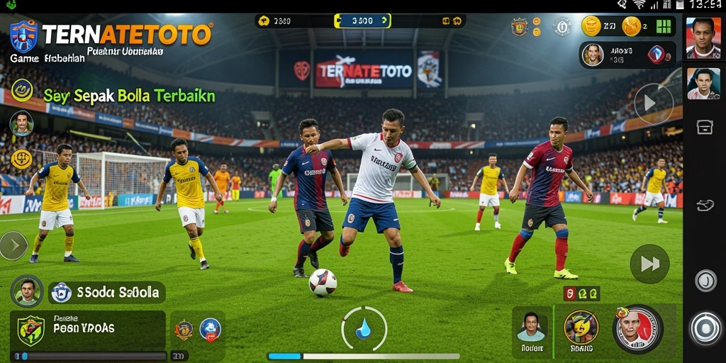 Gameplay seru dalam TERNATETOTO dengan aksi sepak bola yang menegangkan.